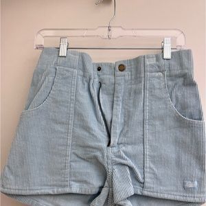 Hammies Baby Blue Women’s High Waist Corduroy Shorts Size 30